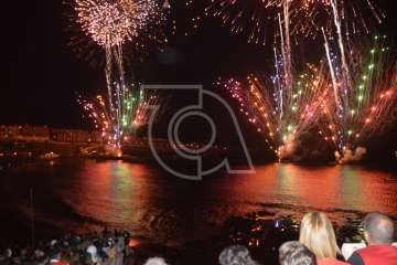 Espectáculo pirotécnico de Melenara (Foto Francisco Javier Santana y TA)